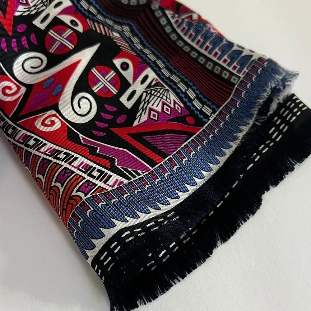 PINEDA COVALI. Vibrant Multicolor silk Scarf